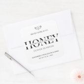 Honey Jar Label Minimalist Black & White Packaging スクエアシール (封筒)
