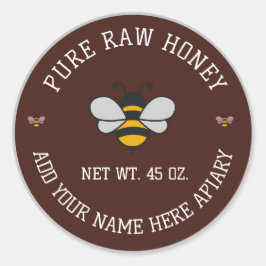 Honey Jar Stickers | Bee & Honeycomb Apiary Labels ラウンドシール