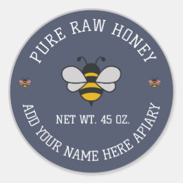 Honey Jar Stickers | Bee & Honeycomb Apiary Labels ラウンドシール