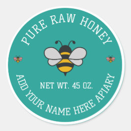 Honey Jar Stickers | Bee & Honeycomb Apiary Labels ラウンドシール