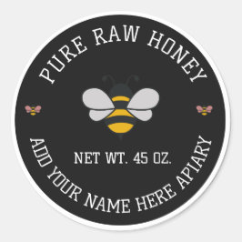 Honey Jar Stickers | Bee & Honeycomb Apiary Labels ラウンドシール