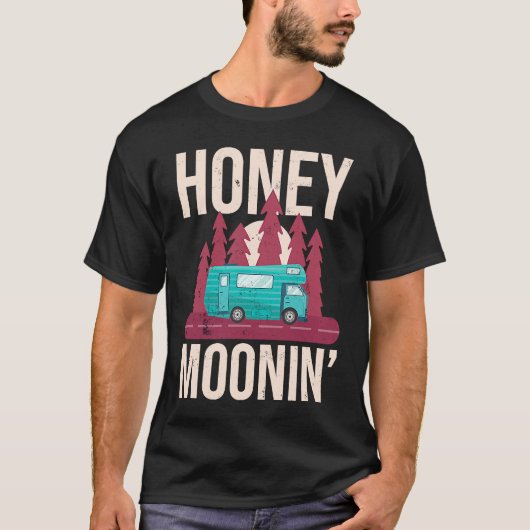 Honey Moonin Couples Wedding Just Married Matching Tシャツ (正面)
