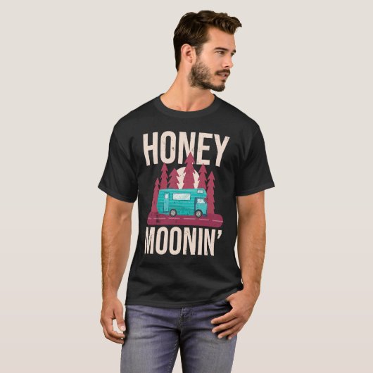Honey Moonin Couples Wedding Just Married Matching Tシャツ (正面フル)