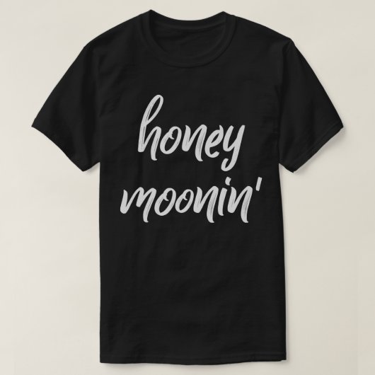 Honey MooninCool Brush Honeymoon Matching Couples Tシャツ (デザイン正面)