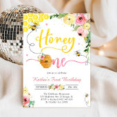 Honey One Honey Bee 1st Birthday Invitation 招待状
