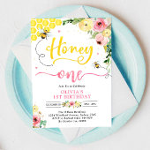Honey One Honey Bee 1st Birthday Invitation 招待状