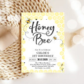 Honey One Honey Bee 1st Birthday Invitation 招待状