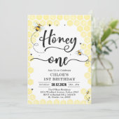 Honey One Honey Bee 1st Birthday Invitation 招待状 (スタンド正面)