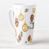 Honey Pine Cones Christmas カフェラテマグ (左アングル)