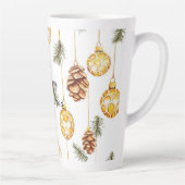 Honey Pine Cones Christmas カフェラテマグ (右)