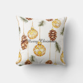 Honey Pine Cones Christmas クッション (正面)