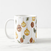 Honey Pine Cones Christmas コーヒーマグカップ (左)
