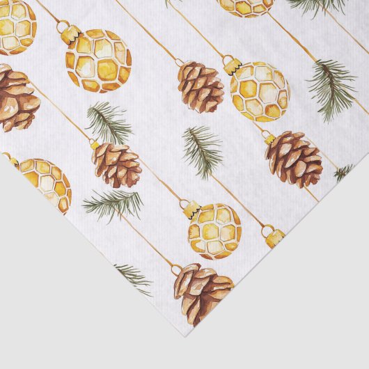 Honey Pine Cones Christmas 薄葉紙 (詳細)