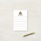 Honey Poo List Funny Poo Emoji ポストイット (デスク上)