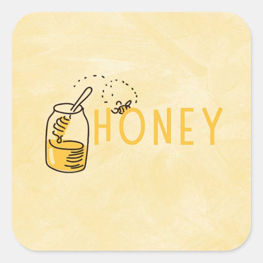Honey Sticker スクエアシール (正面)