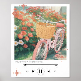 Honey Tea Bicycle - Cottagecore Music Poster ポスター