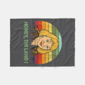 Honey The Land Meme Funny Psychic Quote  フリースブランケット (正面(横))