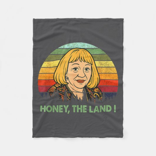 Honey The Land Meme Funny Psychic Quote  フリースブランケット (正面)