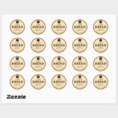 Honey Yellow Bakery Sourdough Bread Label Sticker ラウンドシール (シート)