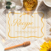Honey Yellow Bridal Shower Recipe Card エンクロージャーカード