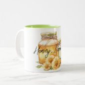 Honey Yellow Flowers I love you ツートーンマグカップ (正面左)