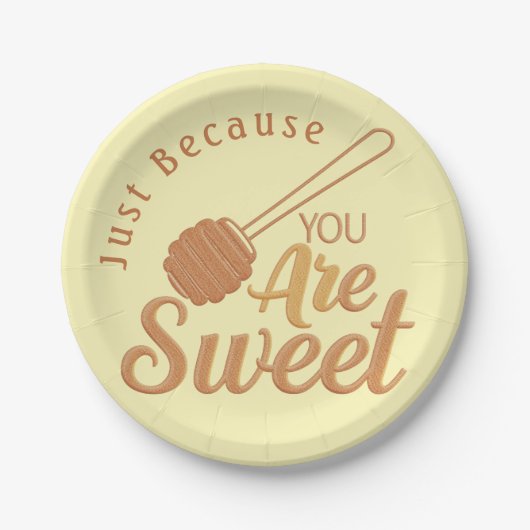 Honey Yellow Rustic Charm Party ペーパープレート (正面)