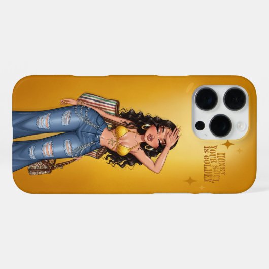 Honey Your Soul is Golden Phone Case iPhoneケース (裏面横)