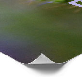 HoneyBeeと(昆虫)マルハナバチ受粉パープルフローラ ポスター (角)