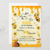 Honeybee 1st Birthday招待状for Boy & Girl 招待状 (正面/裏面)