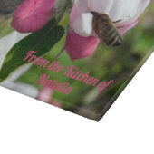 Honeybee & Apple Blossom Glass Cutting Board カッティングボード (角)