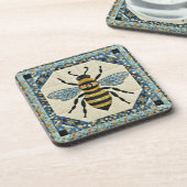 Honeybee Blue Boarder Quilt コースター (左側)