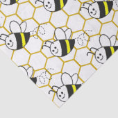 Honeybee Honeycomb Black Yellow White Pattern  薄葉紙 (詳細)