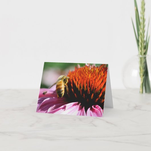 Honeybee On Flower Photography  ノートカード (正面)
