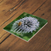Honeybee on Globe Thistle Floral タイル