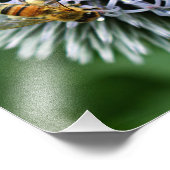 Honeybee on Globe Thistle Floral フォトプリント (角)