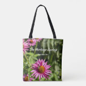 Honeybee & Pink Coneflower Eco-Friendly Tote トートバッグ (裏面)