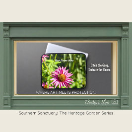 Honeybee & Pink Coneflower Laptop Sleeve ラップトップスリーブ