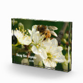 Honeybee & White Plum Macro | Custom Photo Block フォトブロック (右)