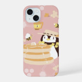 Honeybees and Penguins iPhone 15ケース (裏面)