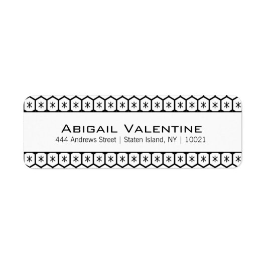 HoneyCombジオメトリ差出人住所ラベル ラベル (正面)