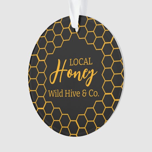 Honeycomb – Black or White Background オーナメント (正面)