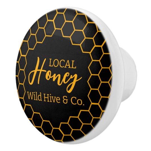 Honeycomb – Black or White Background セラミックノブ (右)