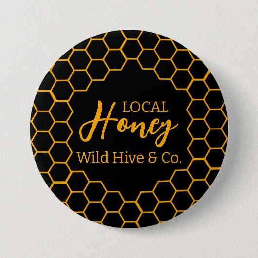 Honeycomb – Black or White Background 缶バッジ (正面)