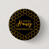 Honeycomb – Black or White Background 缶バッジ (正面)