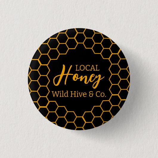Honeycomb – Black or White Background 缶バッジ (正面)