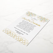 Honeycomb Corporate Elegance Gold Geometric  箔シーズンカード (回転した状態)