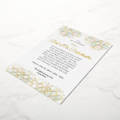 Honeycomb Corporate Elegance Gold Geometric  箔シーズンカード (回転した状態)