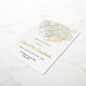 Honeycomb Corporate Elegance Gold Geometric  箔シーズンカード (回転した状態)