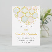 Honeycomb Corporate Elegance Gold Geometric  箔シーズンカード (立ち正面)