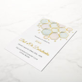 Honeycomb Corporate Elegance Gold Geometric  箔シーズンカード (回転した状態)